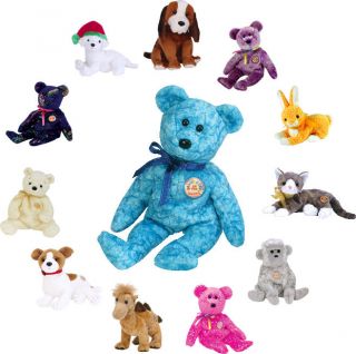   BBOM   Beanie Baby of the Month   2003 Set 12 Different Beanie Babies
