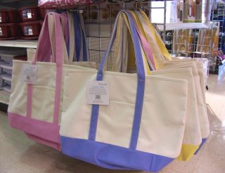   Boat Tote Summer Bag Duffle Caddy shopper Handbag Blue Pink Yellow