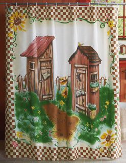 outhouse shower curtain in Shower Curtains