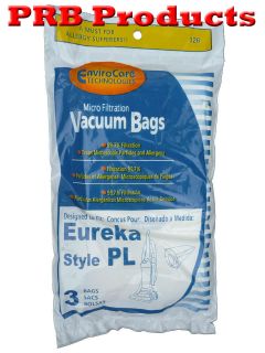 Type PL Eureka Allergy Upright Vacuum Cleaner Bags 62389 Lightspeed 