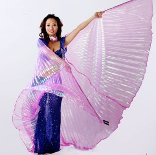   Purple Egyptian Handmade Belly Dance ISIS Wings Dancer Wear Dancing