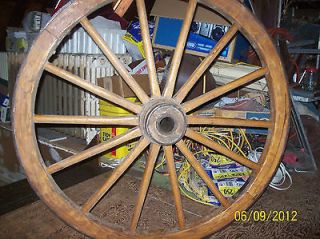 PAIR OF ANTIQUE WAGON WHEELS , EXCELLENT CONDITION , BARN KEPT, 42 INS