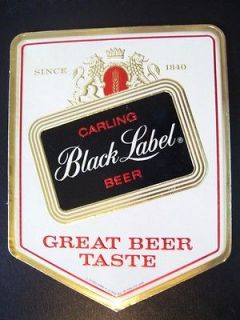 Carling Black Label beer sign 13 1/2 x 10 1/2