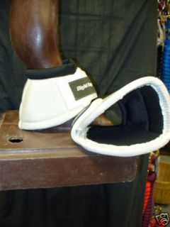 RIGHT RAP Ballistic No Turn Bell Boots Horse Tack WHITE