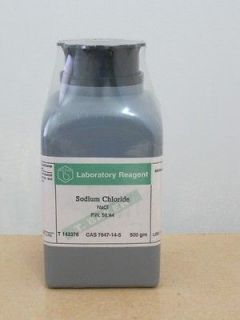 Sodium chloride minimum 99.5% 500 grams T. Baker 143375 (sealed)