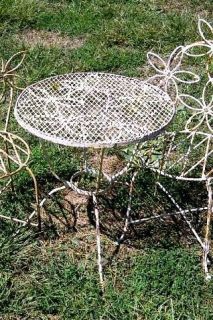 Wrought Iron Daisy Childrens Furniture Patio Table