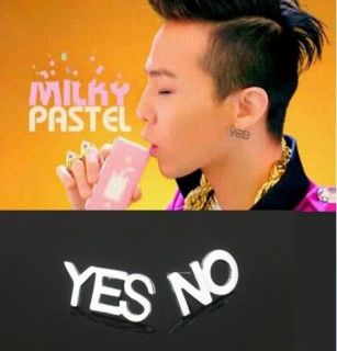 Korean Band Big Bang G Dragon Yes & No earrings COOL (2 Different 