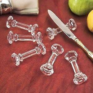 GODINGER 24% Sparkling Lead Crystal 4 KNIFE RESTS Formal Dining 