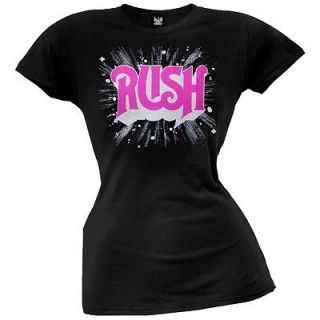 Rush   Burst Logo Juniors T Shirt Music Band Tee Shirt