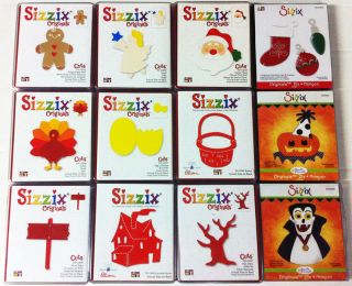 Sizzix Lg Dies New Rare Gingerbread, Santa, Angel, Turkey, Haunted 