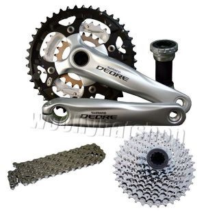 Shimano Deore Bicycle Crank 44T Chainset HG53 Chain Cassette 