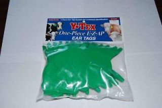 New YTEX Medium Blank 1 pc Cow E Z AP Ear Tags 25/bag