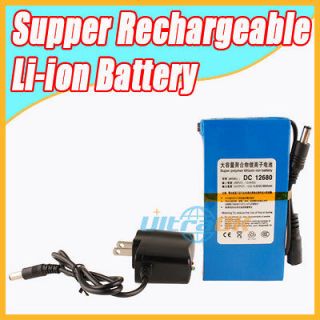 High quality 12V 6800mAh Li ion Rechargeable Battery Pack +Charger for 