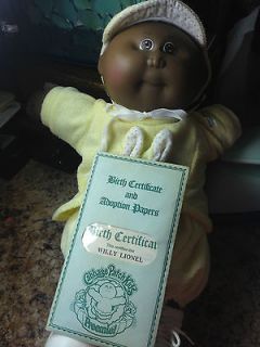 Cabbage Patch Preemie Doll African American with papers & original 