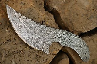 Damascus Knife Making Curved Blank Hunting Upswept High Carbon Knives 