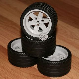 Lego Technic   Large Wheels Tyres Tires   Set of 4   Big Massive 68 