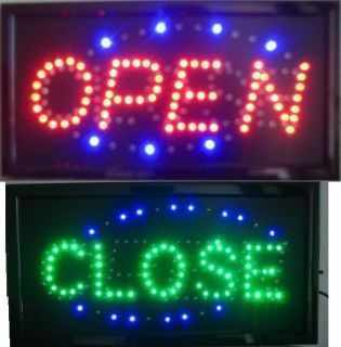 Animated Motion LED Business 2 in 1 Open Close SIGN OnOff Switch Light 