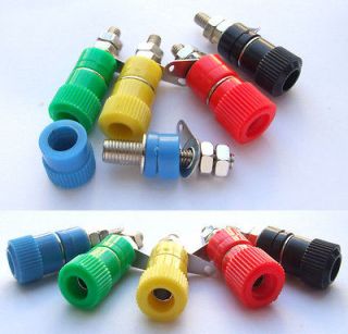 100PCS 5 colors Binding Post for Power 4MM Banana plug Speaker Cables 