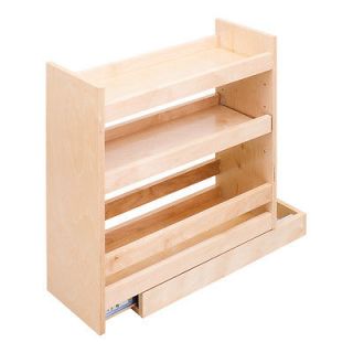 Base Cabinet Filler Pullout SPICE RACK REAL WOOD ROLL OUT TRAYS WALL 