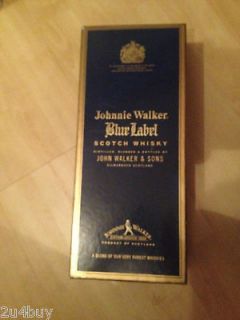 Johnnie Walker Blue Label Liquor Box Case Scotch Whiskey Great 