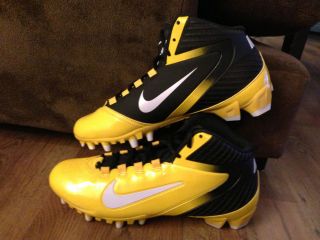   Nike Alpha Speed TD Black Yellow Mens Football Cleats Size US 9 & 10
