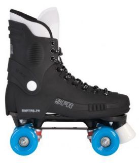 SFR Raptor Quad Roller Skates   Black/White/Blue Wheels