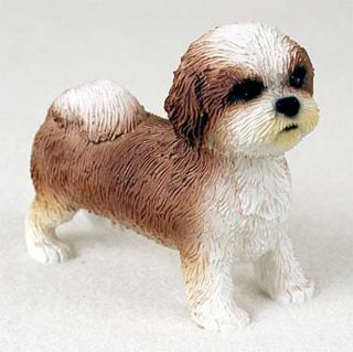 Shih Tzu Hand Painted Collectible Dog Figurine Tan Sport Cut