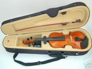   size MAPLEWOOD SPRUCE VIOLIN FIDDLE with NICE CASE, STRAP, BOW & ROSIN