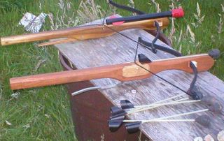 Medieval Crossbow wooden 120+ draw, SCA Target ,USA   Combat and 