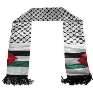 Palestine Flag Arab Neck Scarf Hatta Shemagh Keffiyeh Polyester 
