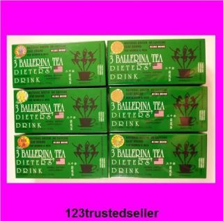 AUTHENTIC 3 BALLERINA TEA DIETERS DRINK EXTRA STRENGTH 6 BOXES(108 