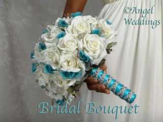   SHANTI MALIBU Wedding Bouquet bouquets Silk Bridal Love Groom Flowers