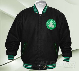 Boston Celtics 3XL Wool Reversible Black Jacket By JH Design $200 NWT