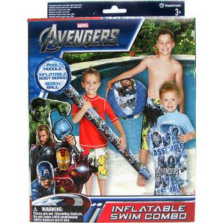 The Avengers Water Combo Set   Beach Ball, Pool Noodle and Body Board