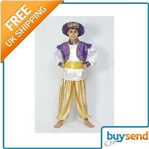 Boys Kids Aladdin Medium Fancy Dress Costume Ages 7 10