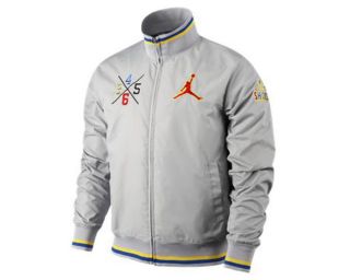   078] Mens Air Jordan Spizike Bordeaux Track Jacket Grey Warm Up Spike