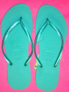 Victorias Secret HAVAIANAS SLIM Green Sand flip flops sandals flats 4 