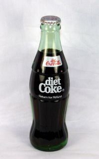 Coke Bottle Full Vintage Diet Coke Bottle 6.5oz Trenton Bottling Co