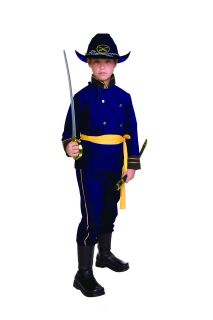UNION OFFICER CHILD COSTUME CIVIL WAR SOLDIER KIDS BOY UNIFORM SM MED 