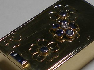   Arpels Rare Match Box Style Travel Clock 18k Solid Gold Diamond