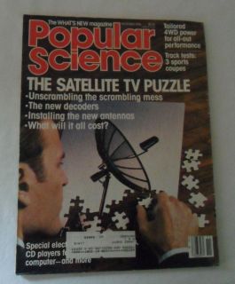 Nov 1986 Popular Science Magazine The Satellite TV Puzzle New Decoders 