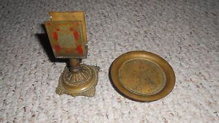 antique Match box Holder/Ashtray Solid Bronze Circa 1900