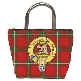 Scottish Clan Leather Bucket Bag   M   Hand made