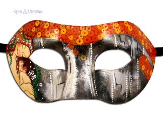 Handpainted KLIMT Mother and Child VENETIAN Masquerade Mask * Made 