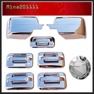 04 08 Ford F150 Chrome Door Handle Mirror Covers Gas Door Bezels with 