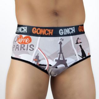 Ginch Gonch I Love Paris I See France Brief Mens Underwear