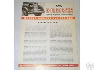 Amazing GMC School Bus Chassis Models ACS 304, 305 Brochure