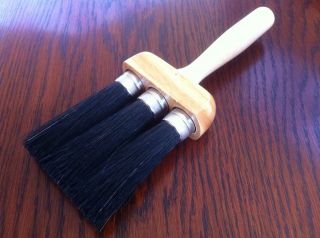 Ring 100% Black (Hog) Hair Decorators Dusting Brush. British Made.