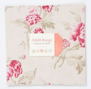   CAKE~42 10 SQUARES~ATHILL RANGE~MODA FABRIC~CABBAGE​S AND ROSES