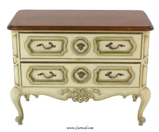 Drexel French Provincial Cream Chest of Drawers Commode